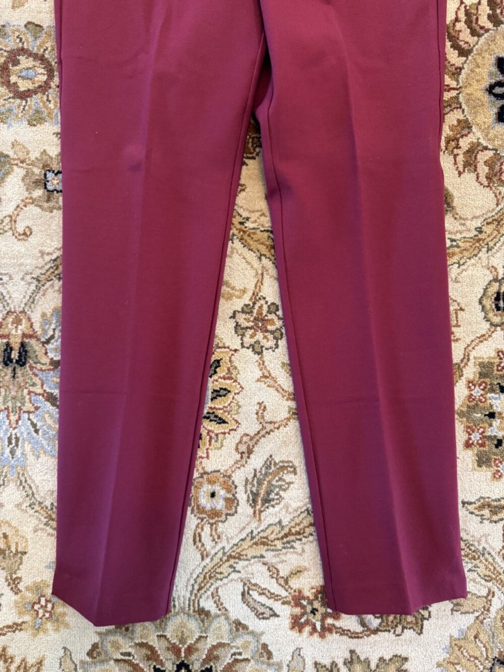Chico's Pants Womens Size 6 - So Slimming Skinny Pleated Leg Pockets Red NWT - Picture 2 of 12